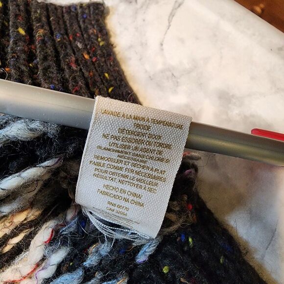 Free People Love Bug Fair Isle Lace Up Pullover Wool Blend Sweater Size Medium - Picture 7 of 12